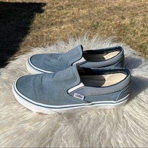 Women’s Vans Navy Canvas Rubber Slip On’s  Size: 8